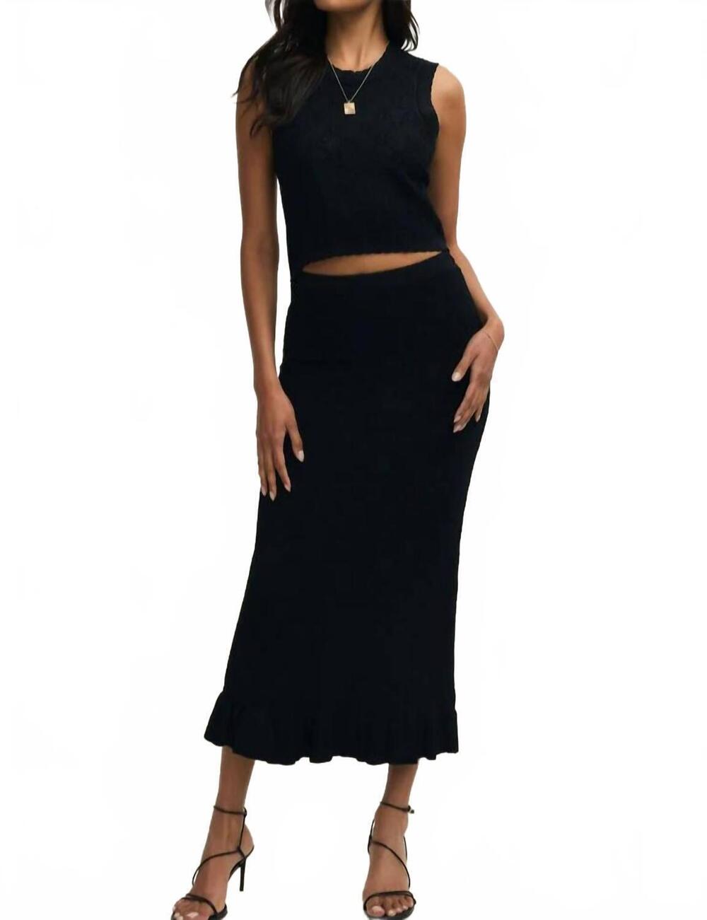 NEW Z SUPPLY ramona cropped sweater tank top in black